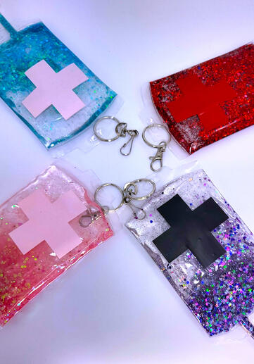 Bloodbag Shaker Keychains