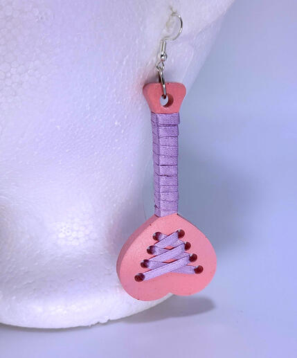Heart Paddle Earring